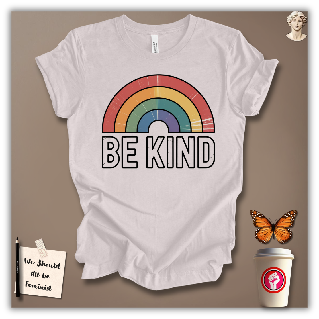 Be Kind Retro Rainbow T-Shirt