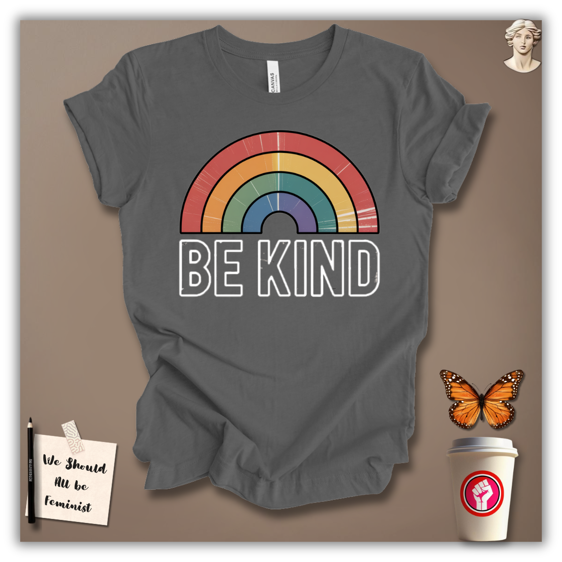 Be Kind Retro Rainbow T-Shirt