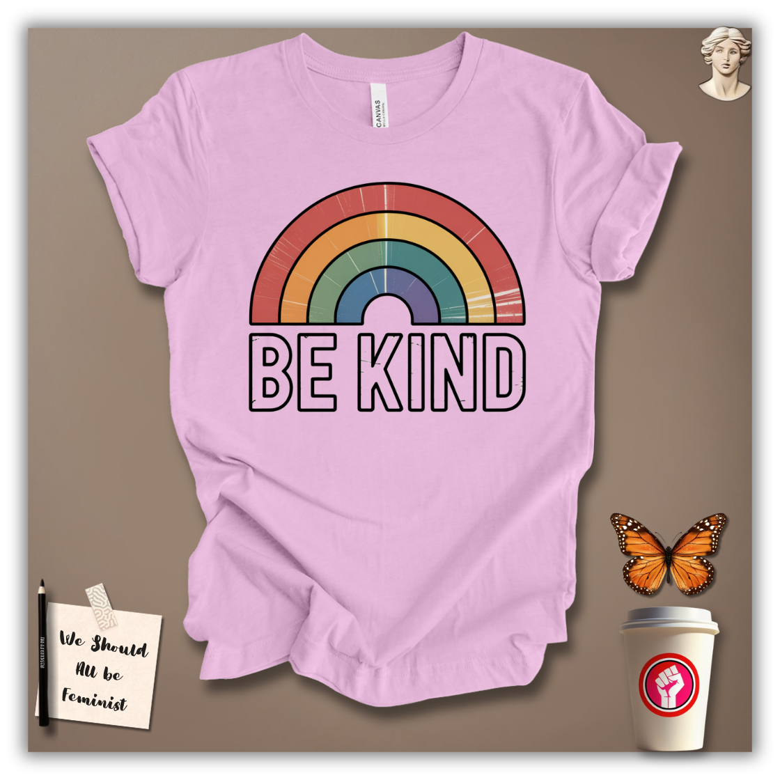 Be Kind Retro Rainbow T-Shirt