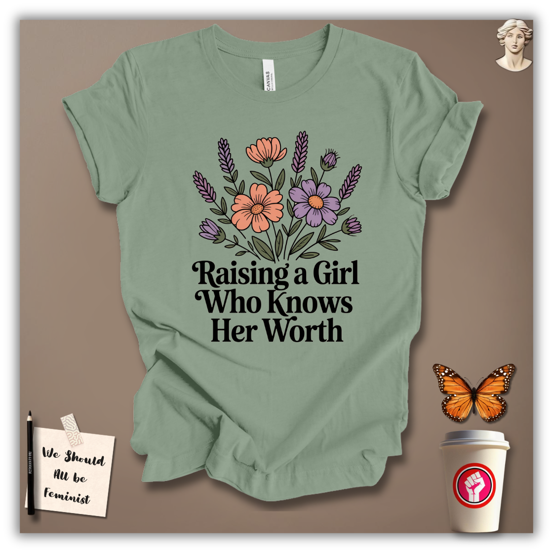Raising a Girl Who Knows Her Worth T-Shirt