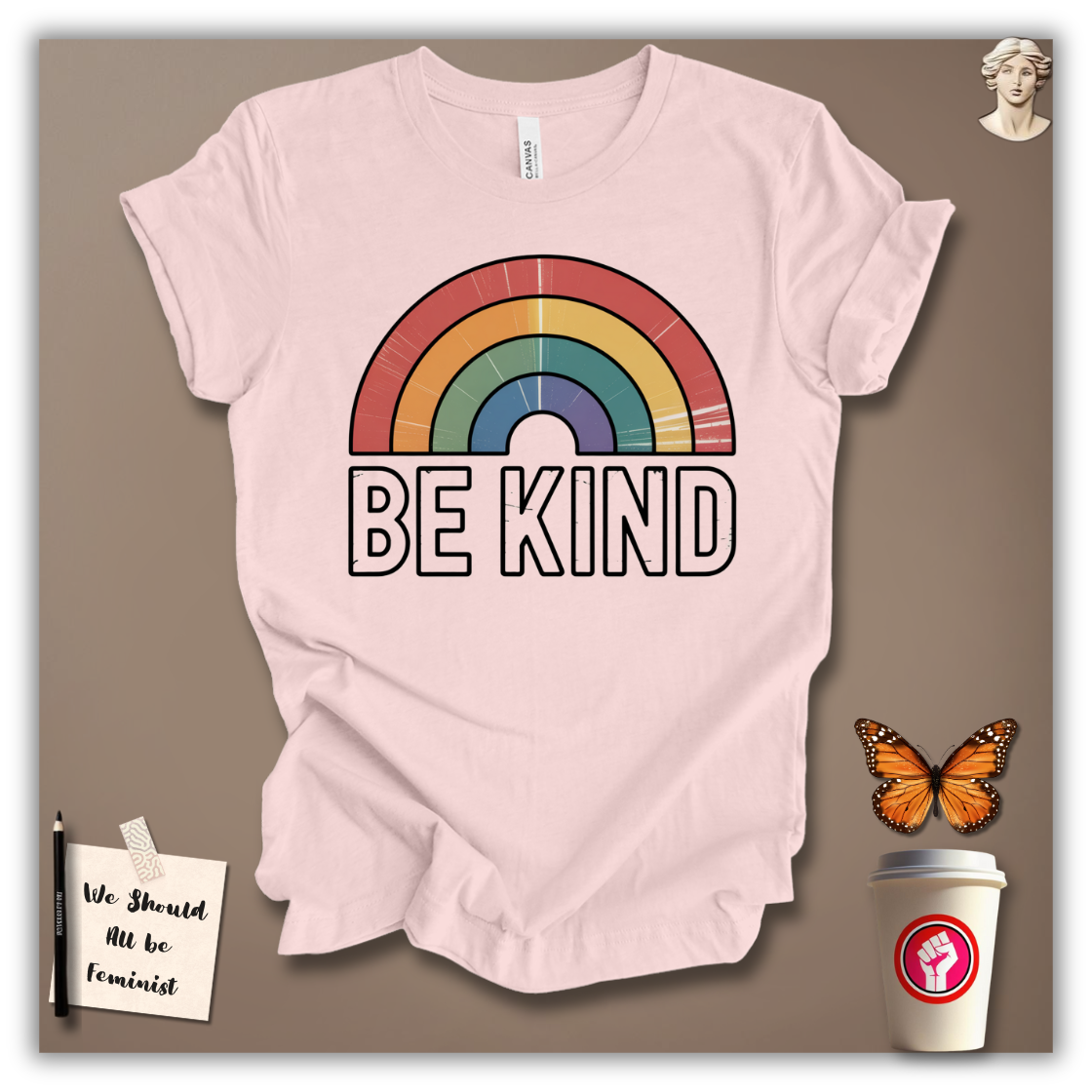 Be Kind Retro Rainbow T-Shirt