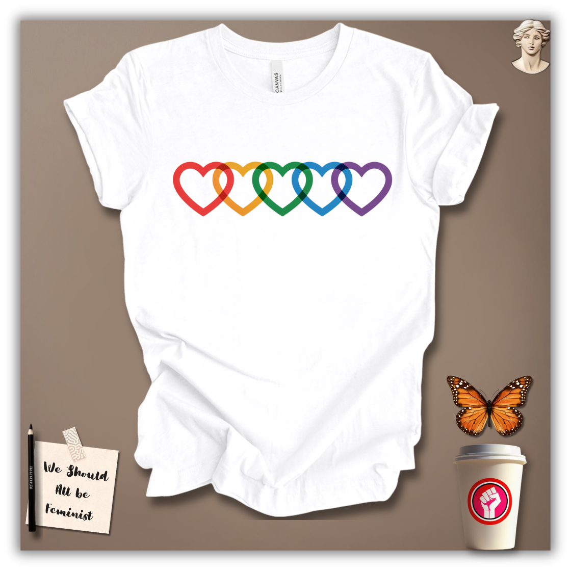 Linked Rainbow Hearts T-Shirt