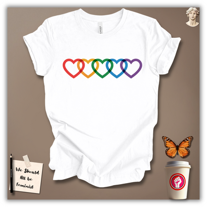 Linked Rainbow Hearts T-Shirt