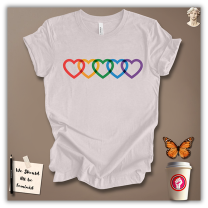 Linked Rainbow Hearts T-Shirt