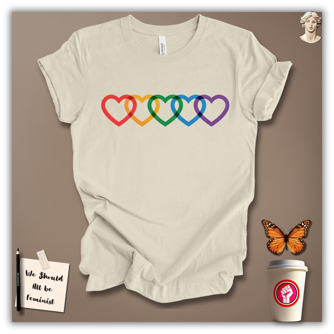 Linked Rainbow Hearts T-Shirt