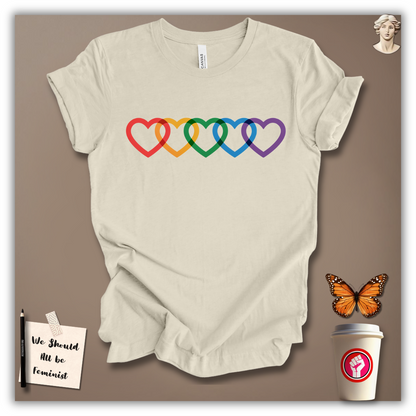 Linked Rainbow Hearts T-Shirt