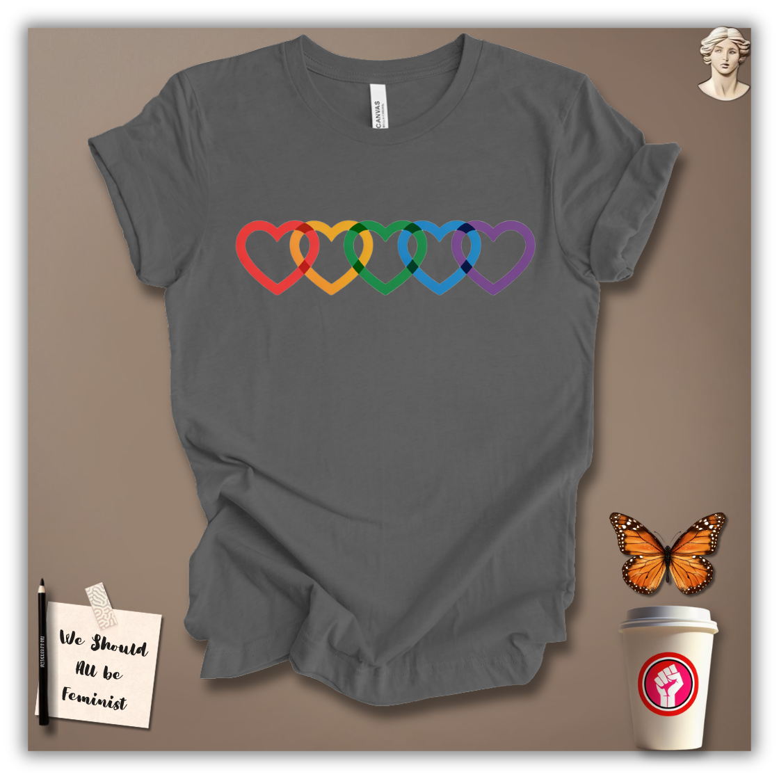 Linked Rainbow Hearts T-Shirt