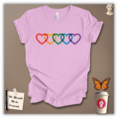 Linked Rainbow Hearts T-Shirt