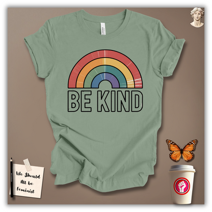 Be Kind Retro Rainbow T-Shirt