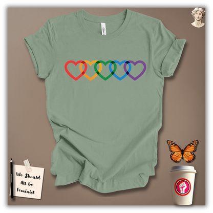 Linked Rainbow Hearts T-Shirt