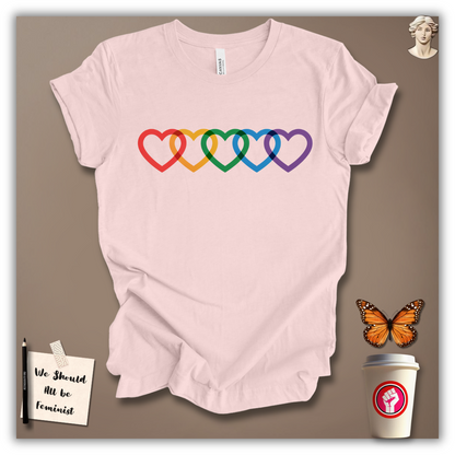 Linked Rainbow Hearts T-Shirt